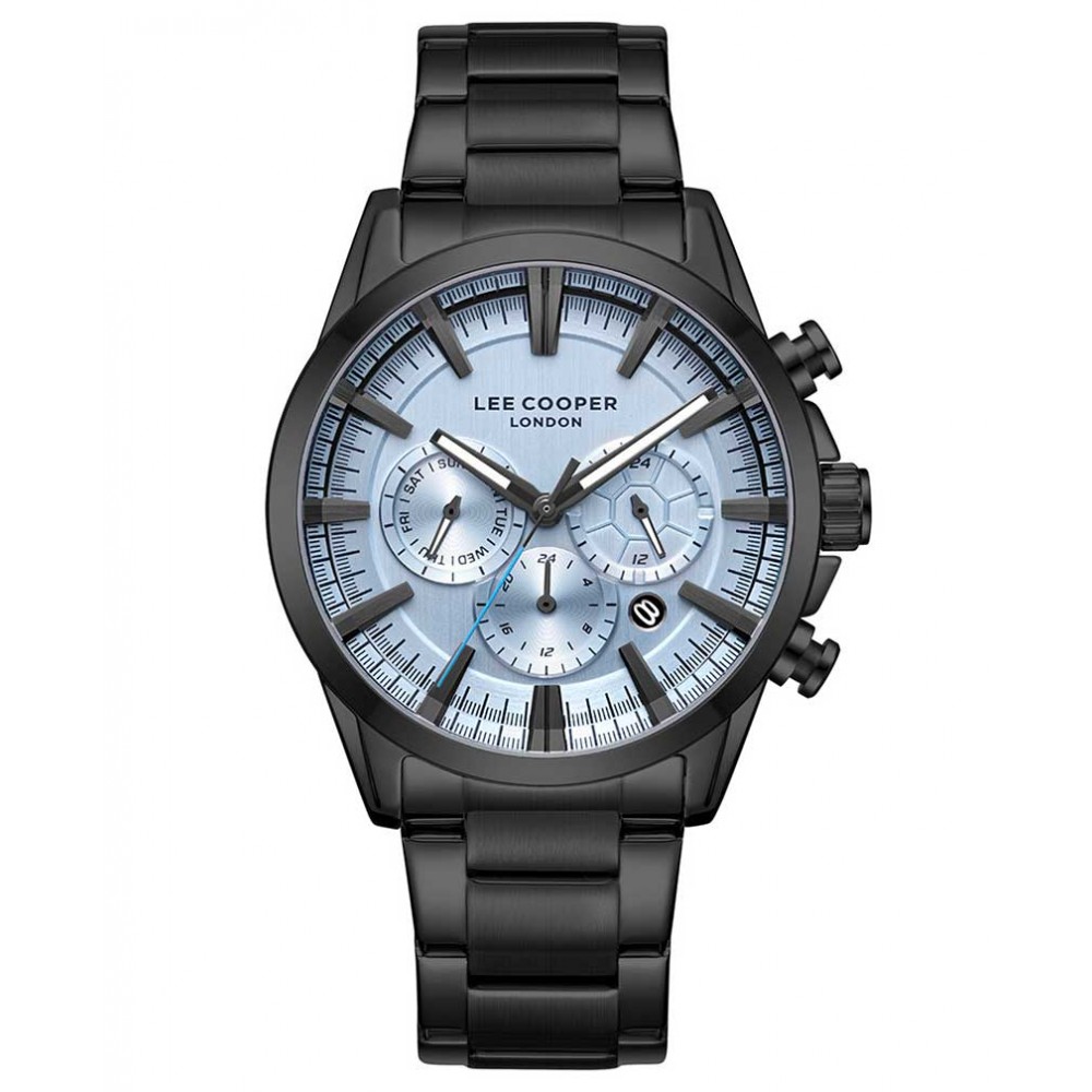 LEE COOPER Ανδρικό Ρολόι Μαύρο Ανοξείδωτο Ατσάλι LC08305.600