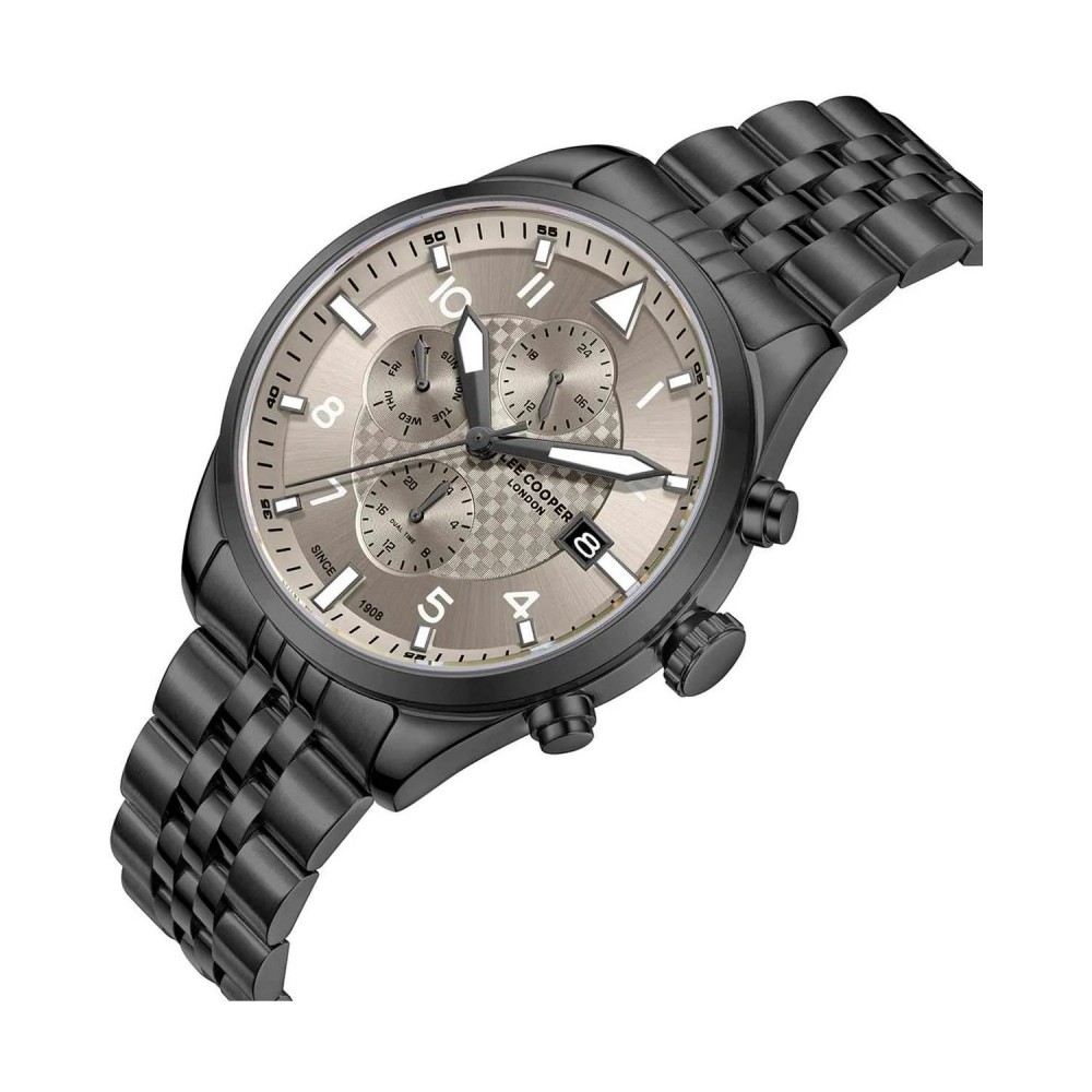 LEE COOPER Ανδρικό Ρολόι Γκρι Ανοξείδωτο Ατσάλι Gift Set LC08318.060