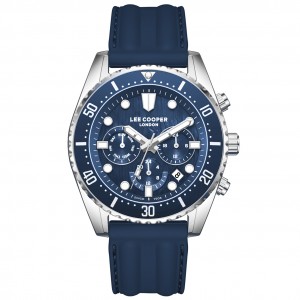 LEE COOPER Ανδρικό Ρολόι Μπλε Καουτσούκ Λουρί LC08335.399