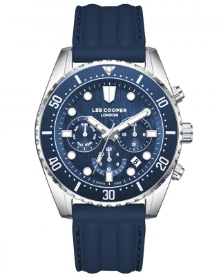 LEE COOPER Ανδρικό Ρολόι Μπλε Καουτσούκ Λουρί LC08335.399