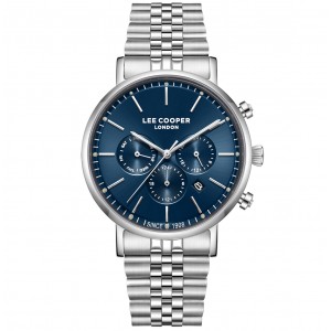LEE COOPER Ανδρικό Ρολόι Aσημί Ανοξείδωτο Ατσάλι LC08372.390