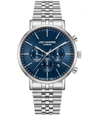 LEE COOPER Ανδρικό Ρολόι Aσημί Ανοξείδωτο Ατσάλι LC08372.390