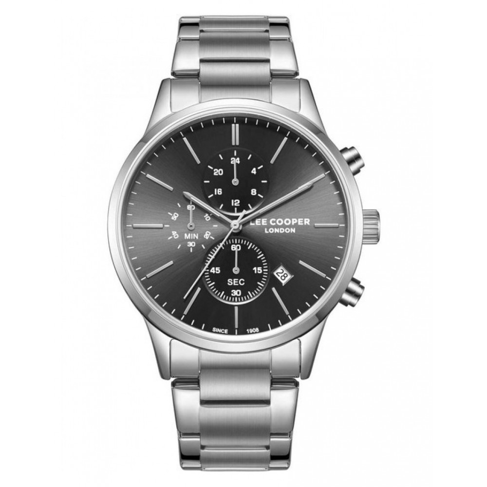 LEE COOPER Ανδρικό Ρολόι Multifunction Ασημί Ανοξείδωτο Ατσάλι LC08042.350