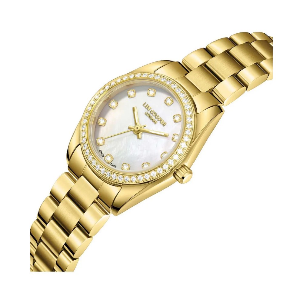 LEE COOPER Γυναικείο Ρολόι Επίχρυσο Ανοξείδωτο Ατσάλι LC08155.120