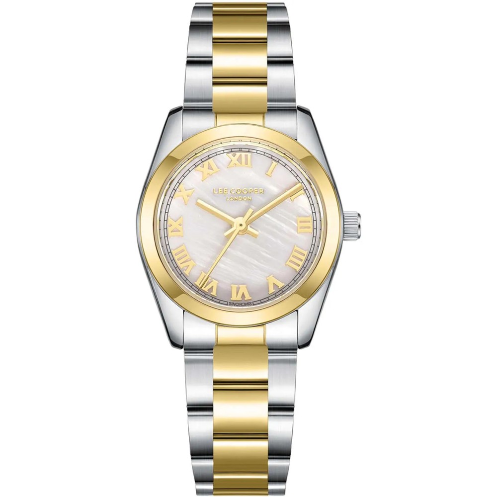 LEE COOPER Γυναικείο Ρολόι Ασημί/Επίχρυσο Ανοξείδωτο Ατσάλι LC08190.220