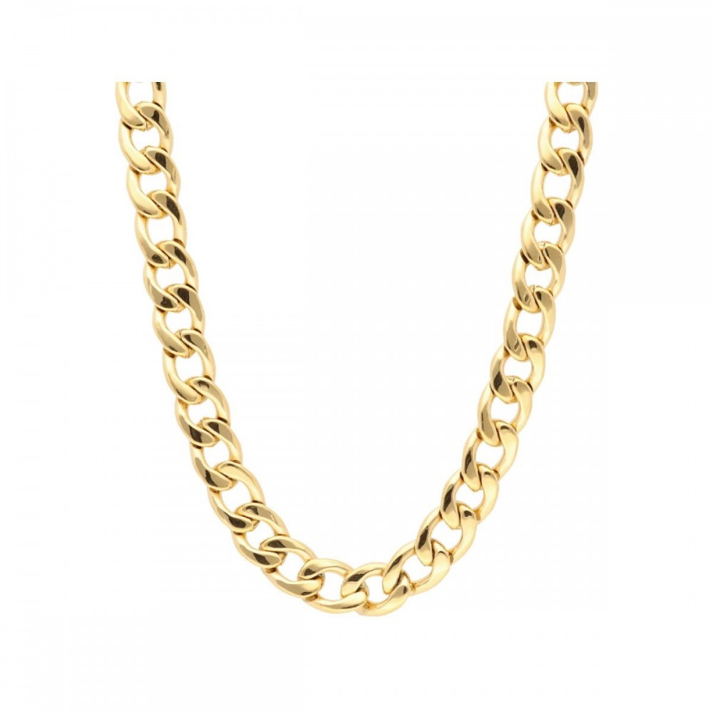 LISKA Κολιέ Aλυσίδα Επίχρυσο Ανοξείδωτο Ατσάλι 847CD135-D