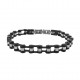 LISKA Ανδρικό Βραχιόλι Μαύρο & Ασημί Ανοξείδωτο ατσάλι 845BR890
