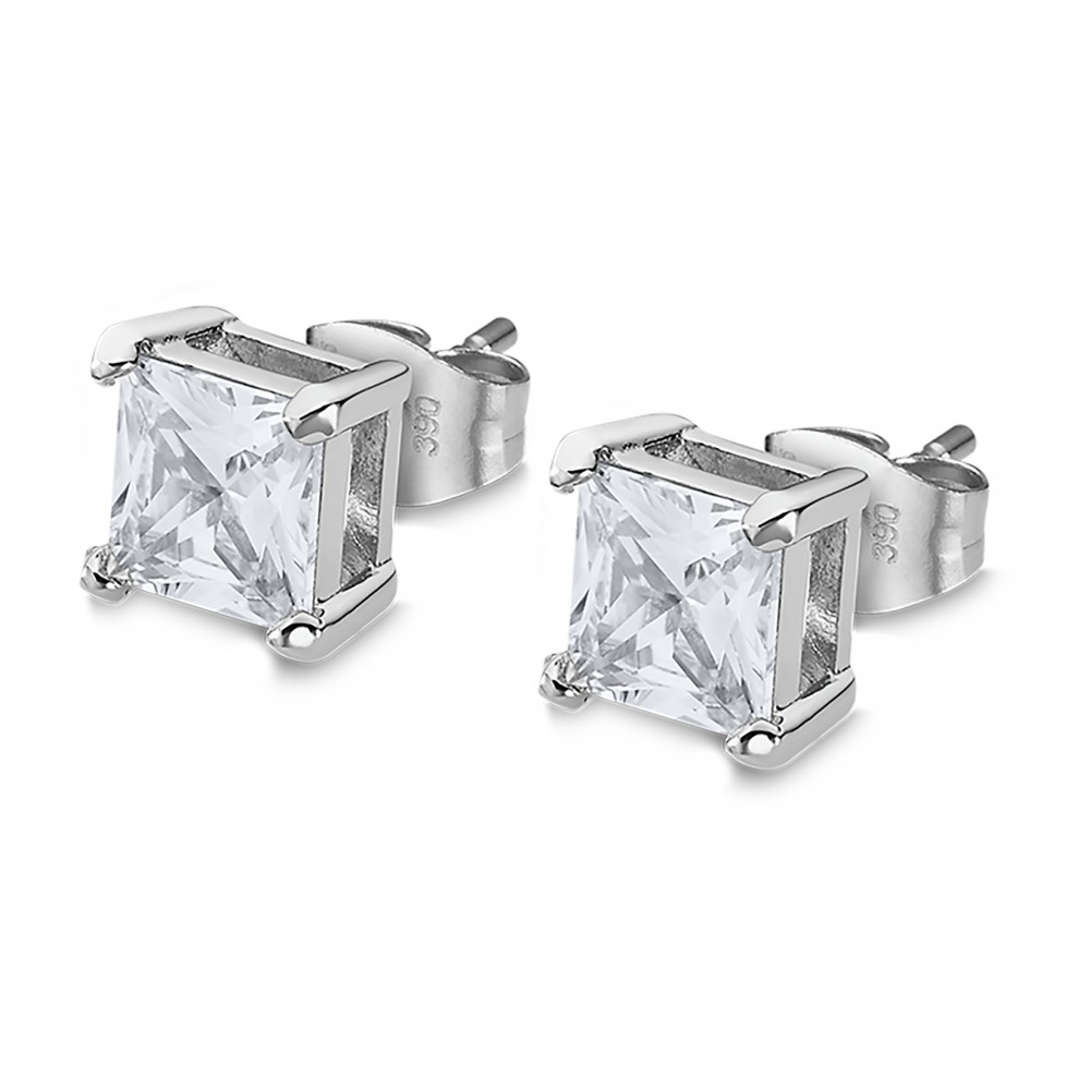 LOTUS Ανδρικά Σκουλαρίκια Καρφωτά Λευκό Κρύσταλλο ανοξείδωτο ατσάλι LS2166-4/1