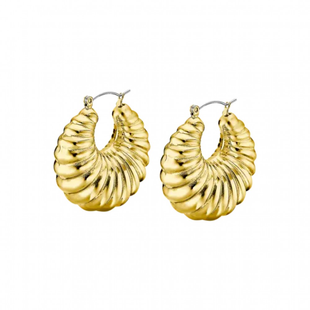 LOTUS Σκουλαρίκια Κρίκοι Χρυσό Ανοξείδωτο Ατσάλι LS2419-4/2