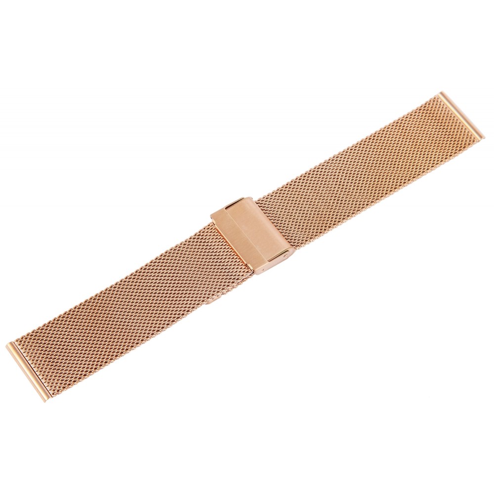 ΜΠΡΑΣΕΛΕ Milanese από ανοξείδωτο ατσάλι ροζ επιχρυσωμένο 24mm 8100100-240