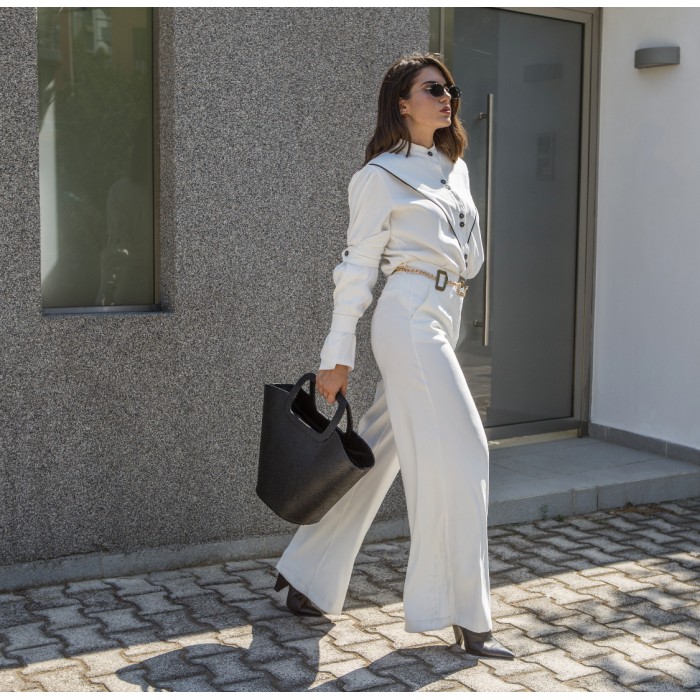 La Chaine Black Shopping Bag Μαύρο Δέρμα 