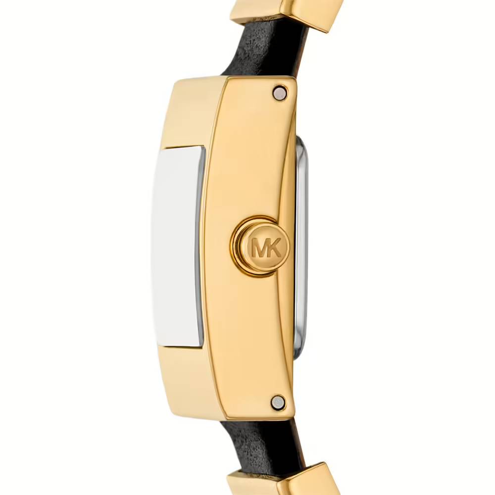 MICHAEL KORS ΡΟΛΟΙ DARRINGTON BLACK LEATHER STRAP MK4887 MICHAEL KORS ΡΟΛΟΙ DARRINGTON BLACK LEATHER STRAP MK4887