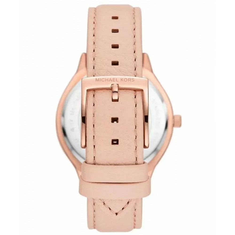 MICHAEL KORS ΡΟΛΟΙ Runway Slim Nude Leather Strap MK7545 MICHAEL KORS ΡΟΛΟΙ Runway Slim Nude Leather Strap MK7545
