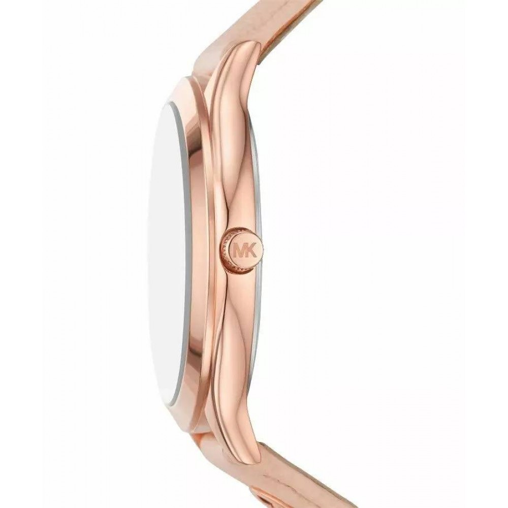 MICHAEL KORS ΡΟΛΟΙ Runway Slim Nude Leather Strap MK7545 MICHAEL KORS ΡΟΛΟΙ Runway Slim Nude Leather Strap MK7545