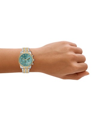 MICHAEL KORS ΡΟΛΟΙ Bryant Crystals Stainless Steel Chronograph MK7582