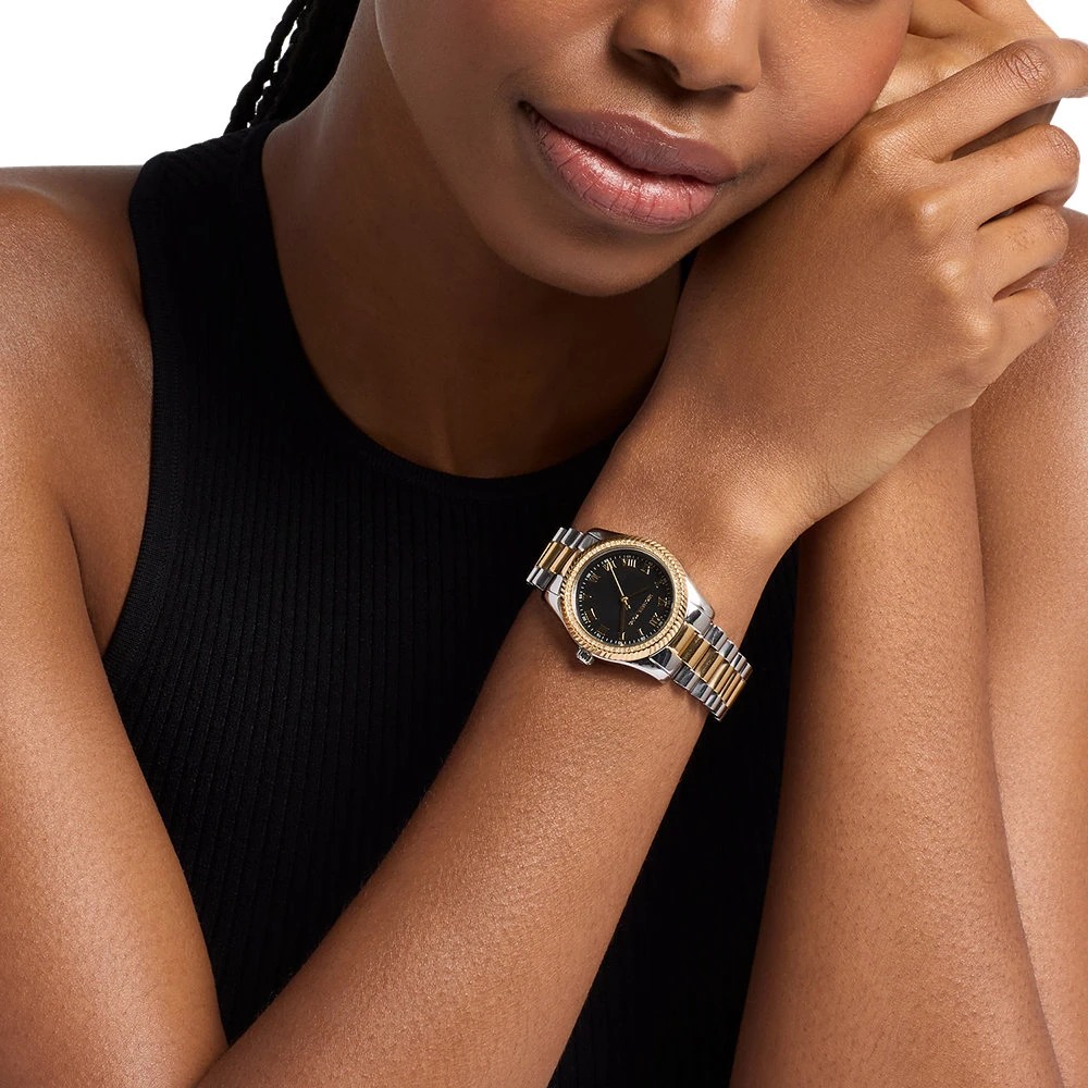 MICHAEL KORS ΡΟΛΟΙ Lexington Γυναικείο Ρολόι Δίχρωμο Ανοξείδωτο Ατσάλι μπρασελέ MK7625 