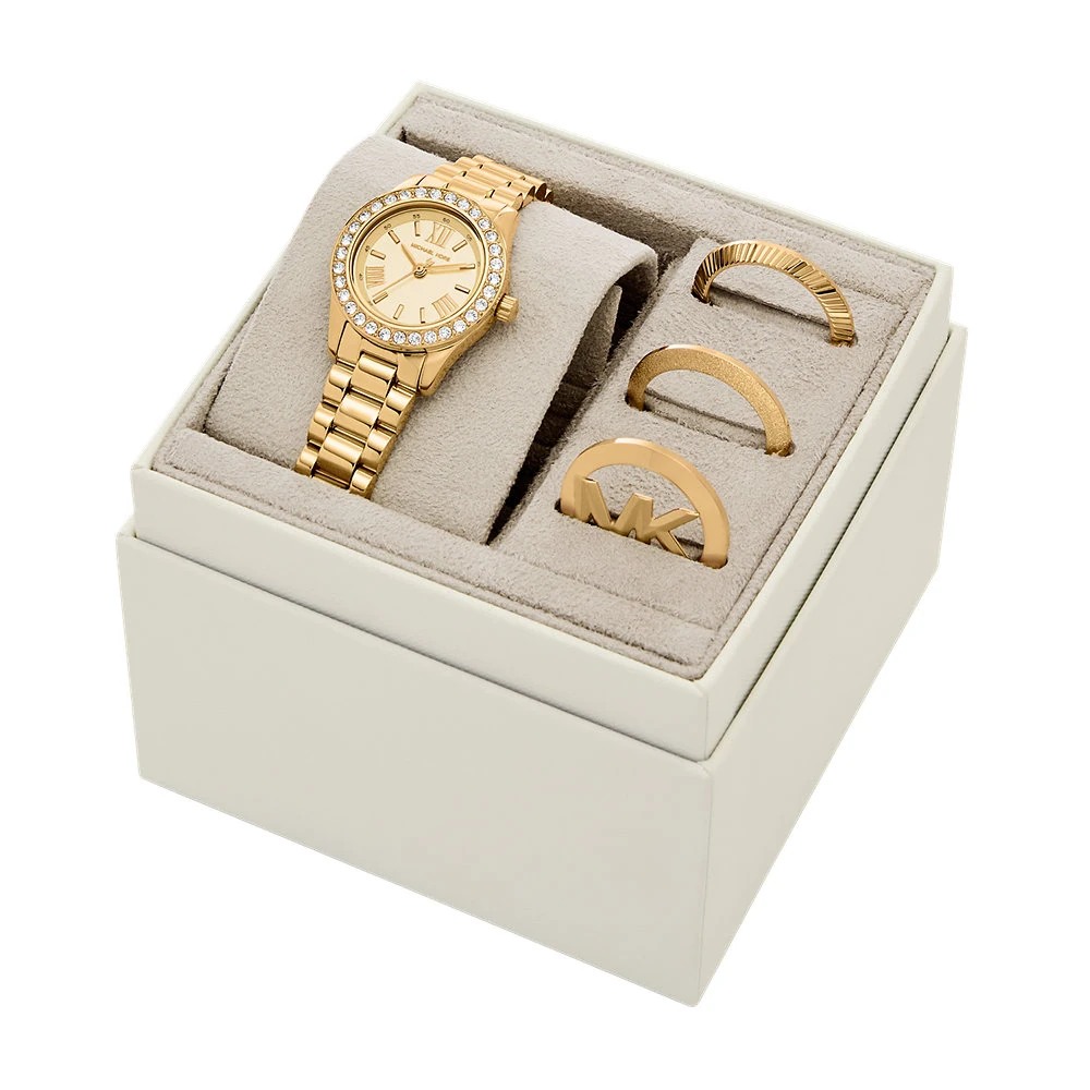 MICHAEL KORS ΡΟΛΟΙ Lexington Set Χρυσό Ανοξείδωτο Ατσάλι MK7659SET 
