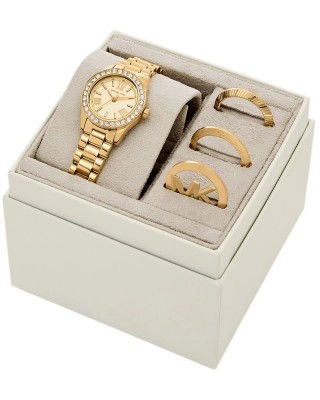 MICHAEL KORS ΡΟΛΟΙ Lexington Set Χρυσό Ανοξείδωτο Ατσάλι MK7659SET 