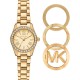 MICHAEL KORS ΡΟΛΟΙ Lexington Set Χρυσό Ανοξείδωτο Ατσάλι MK7659SET 
