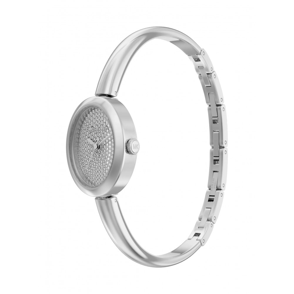 MICHAEL KORS ΡΟΛΟΙ Petite Maude Silver Bangle STEEL MK7595 MICHAEL KORS ΡΟΛΟΙ Petite Maude Silver Bangle STEEL MK7595