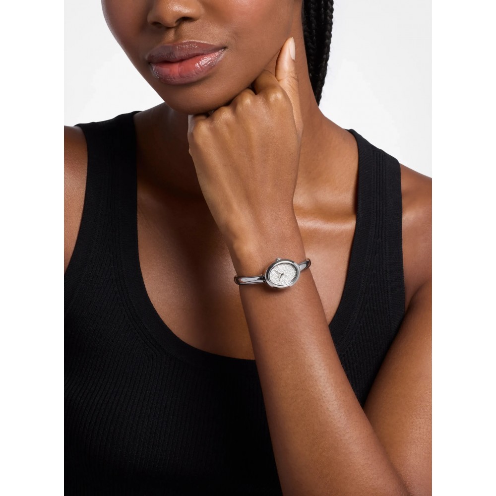 MICHAEL KORS ΡΟΛΟΙ Petite Maude Silver Bangle STEEL MK7595 MICHAEL KORS ΡΟΛΟΙ Petite Maude Silver Bangle STEEL MK7595