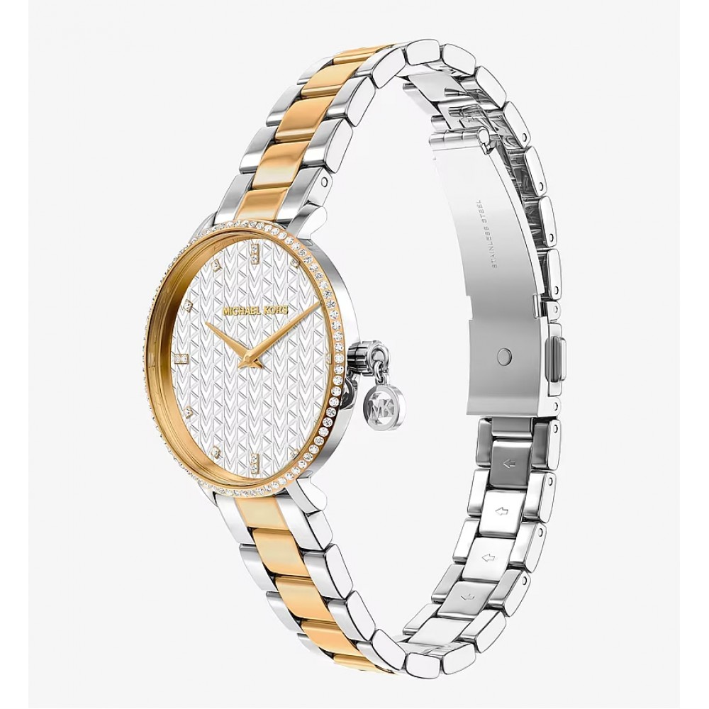 MICHAEL KORS ΡΟΛΟΙ Mini Pyper Pavé Two-Tone Δίχρωμο μπρασελέ MK7574 MICHAEL KORS ΡΟΛΟΙ Mini Pyper Pavé Two-Tone Δίχρωμο μπρασελέ MK7574