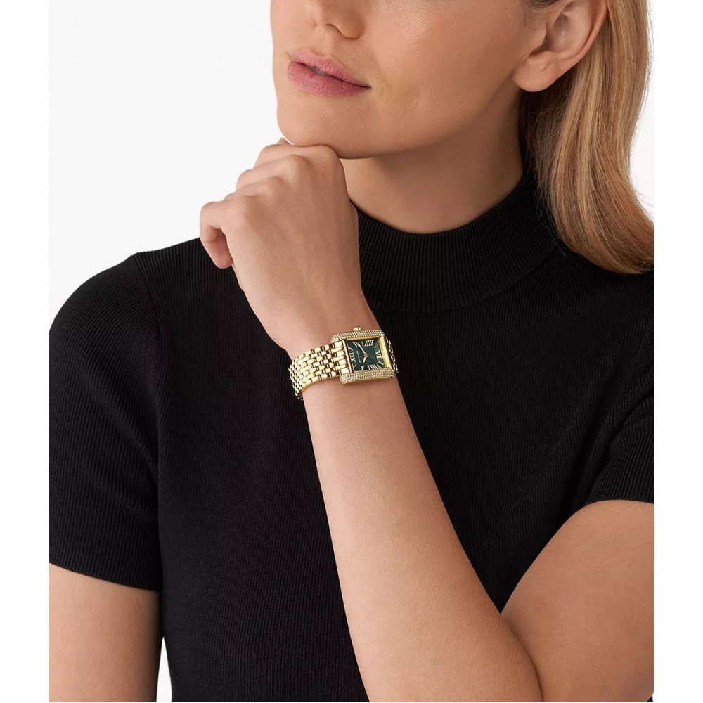 MICHAEL KORS ΡΟΛΟΙ EMERY CRYSTALS GOLD ΧΡΥΣΟ STAINLESS STEEL MK4742