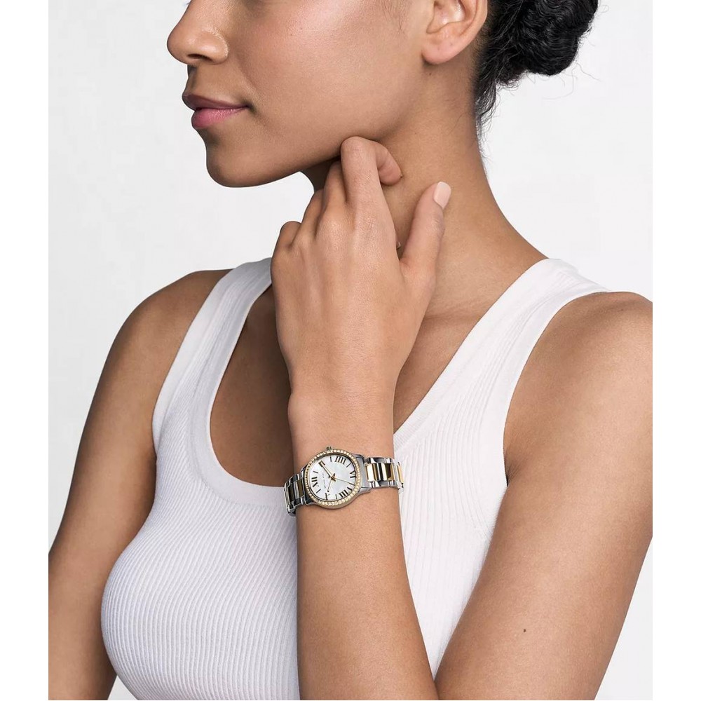 MICHAEL KORS ΡΟΛΟΙ SAGE TWO-TONE STAINLESS STEEL MK4910