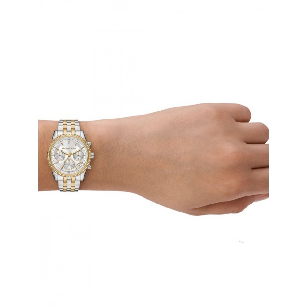 MICHAEL KORS ΡΟΛΟΙ RITZ CRYSTALS TWO TONE STAINLESS STEEL MK7532 MICHAEL KORS ΡΟΛΟΙ RITZ CRYSTALS TWO TONE STAINLESS STEEL MK7532