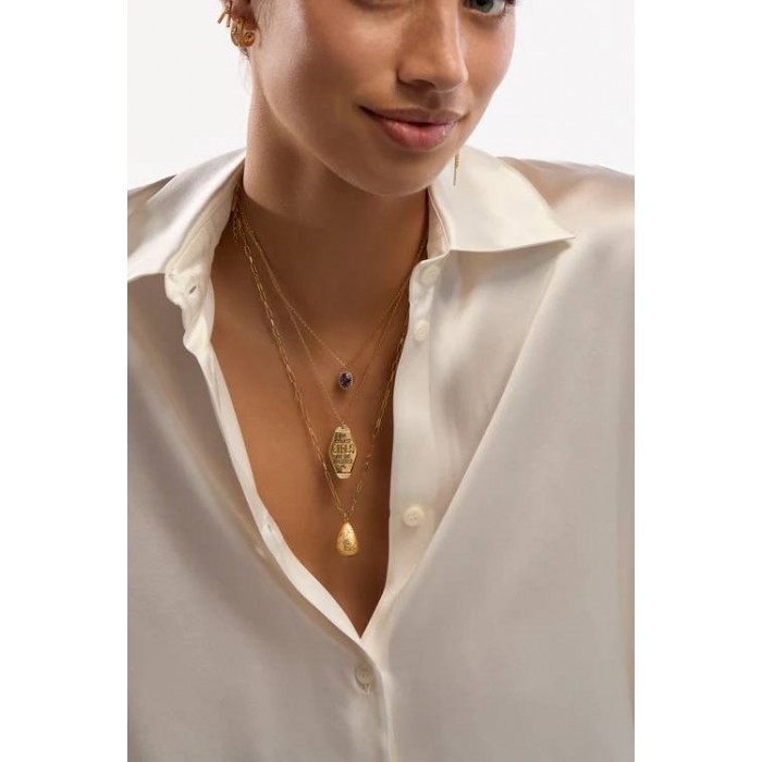 MYA BAY AMETHYST DYNASTY NECKLACE GOLD CO-442