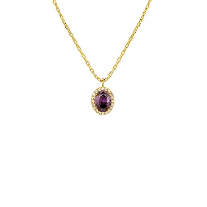 MYA BAY AMETHYST DYNASTY NECKLACE GOLD CO-442