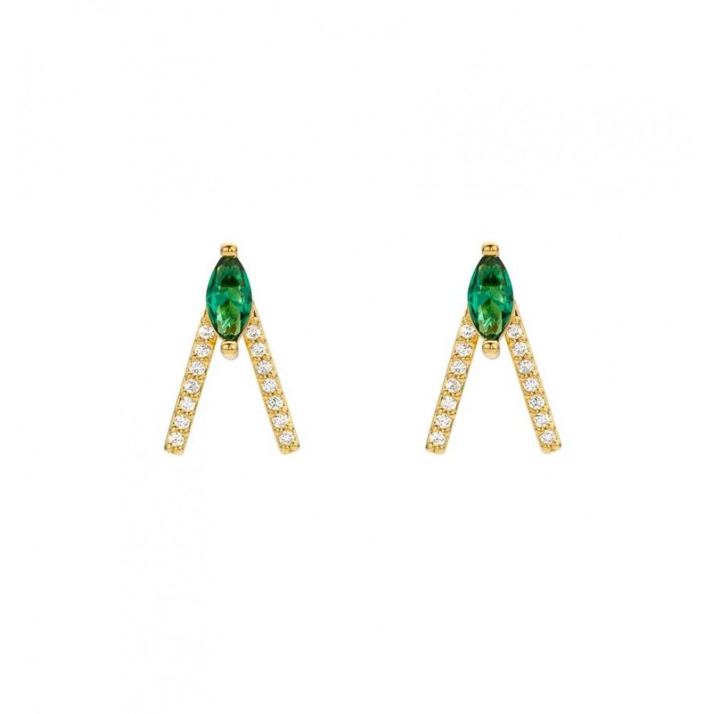 MYA BAY BIRD EARRINGS GOLD HOOPS BO-368