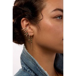 MYA BAY BIRD EARRINGS GOLD HOOPS BO-368