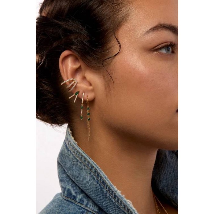 MYA BAY BIRD EARRINGS GOLD HOOPS BO-368 MYA BAY BIRD EARRINGS GOLD HOOPS BO-368