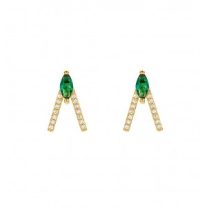 MYA BAY BIRD EARRINGS GOLD HOOPS BO-368