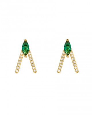 MYA BAY BIRD EARRINGS GOLD HOOPS BO-368