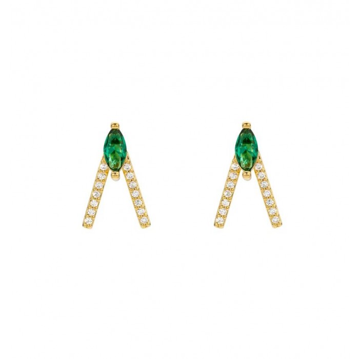 MYA BAY BIRD EARRINGS GOLD HOOPS BO-368 MYA BAY BIRD EARRINGS GOLD HOOPS BO-368