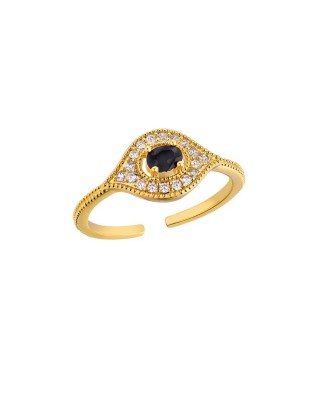 MYA BAY BLACK MAJESTIC EYE RING GOLD BA-389