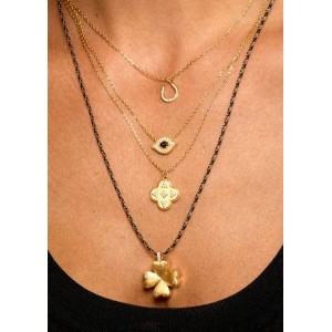MYA BAY BLACK MAJESTIC EYE NECKLACE GOLD CO-428