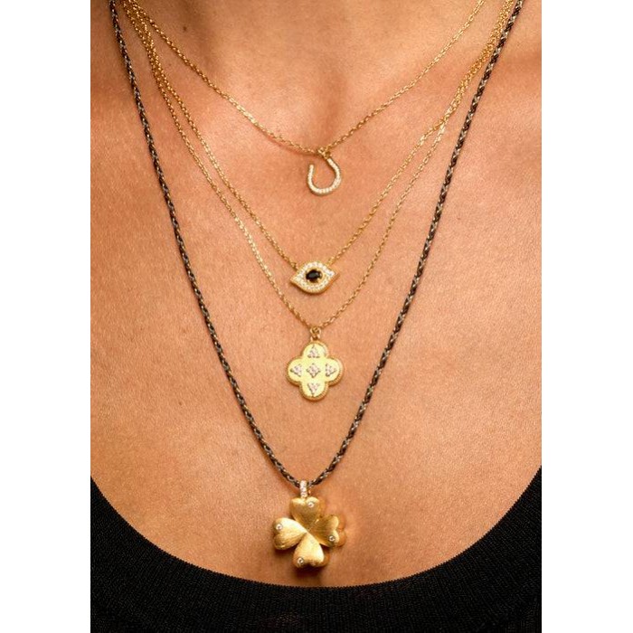 MYA BAY BLACK MAJESTIC EYE NECKLACE GOLD CO-428