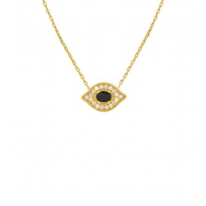 MYA BAY BLACK MAJESTIC EYE NECKLACE GOLD CO-428