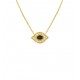 MYA BAY BLACK MAJESTIC EYE NECKLACE GOLD CO-428