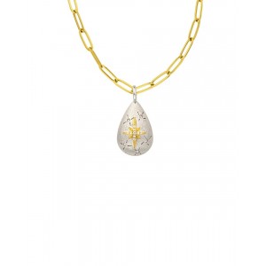 MYA BAY DROP NECKLACE TWO-TONE CO-447