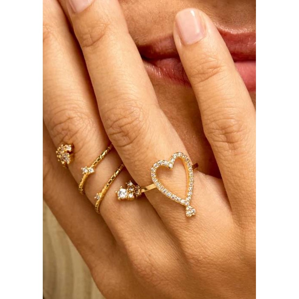 MYA BAY FLOWER HOOPS RING GOLD BA-384