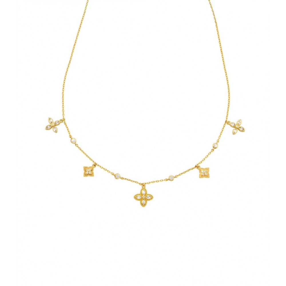 MYA BAY FLOWER LIBERTY NECKLACE GOLD CO-489