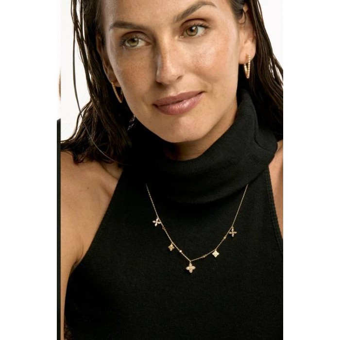 MYA BAY FLOWER LIBERTY NECKLACE GOLD CO-489