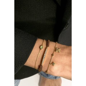 MYA BAY FLOWER LIBERTY BRACELET GOLD BR-448 MYA BAY FLOWER LIBERTY BRACELET GOLD BR-448