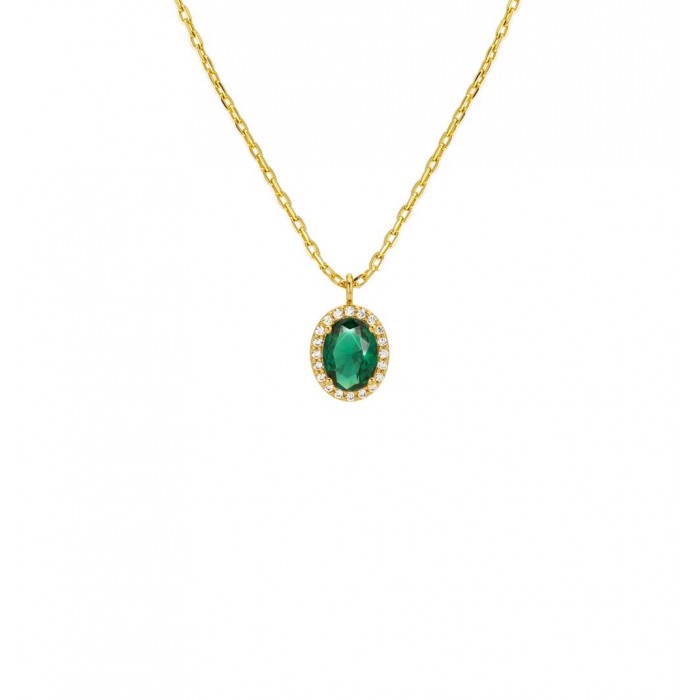 MYA BAY GREEN DYNASTY NECKLACE GOLD CO-441