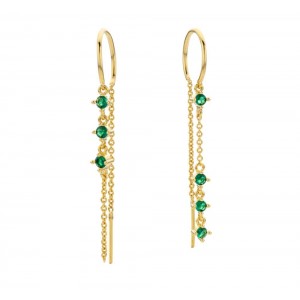 MYA BAY GREEN RIALTO EARRINGS GOLD BO-383