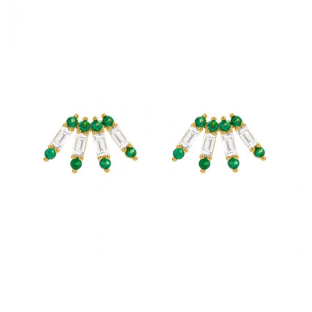 MYA BAY GREEN VENTAGLIO EARRINGS GOLD BO-366 MYA BAY GREEN VENTAGLIO EARRINGS GOLD BO-366